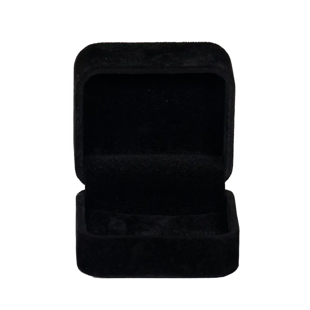 Wedding Ring Box velvet lack open front BXR81BL.