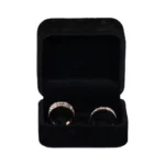 Wedding Ring Box velvet black open front with-ring BXR81BL