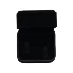 Wedding Ring Box velvet black open top BXR81BL