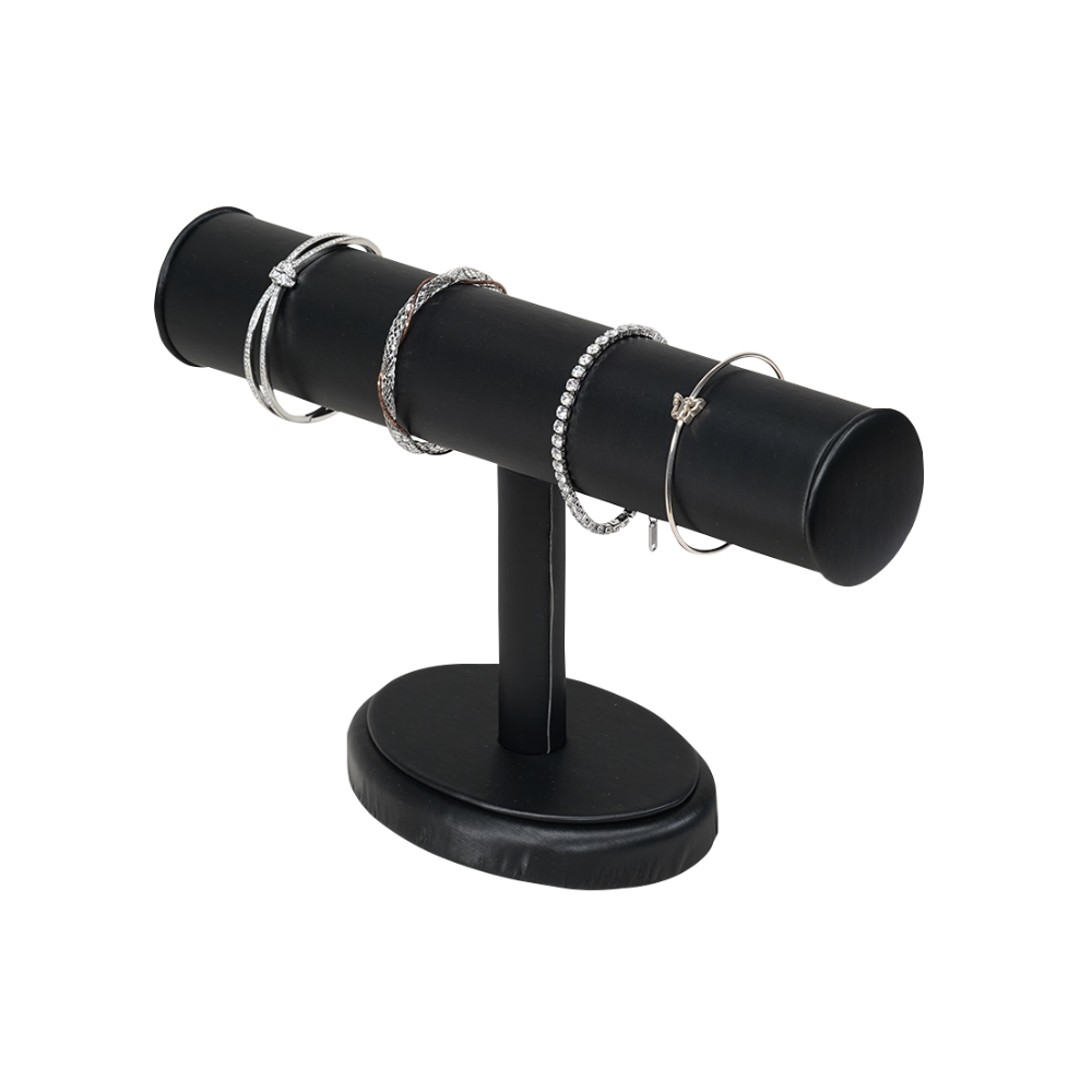 Leatherette black Bangle Holders for Jewellery Display and Organization