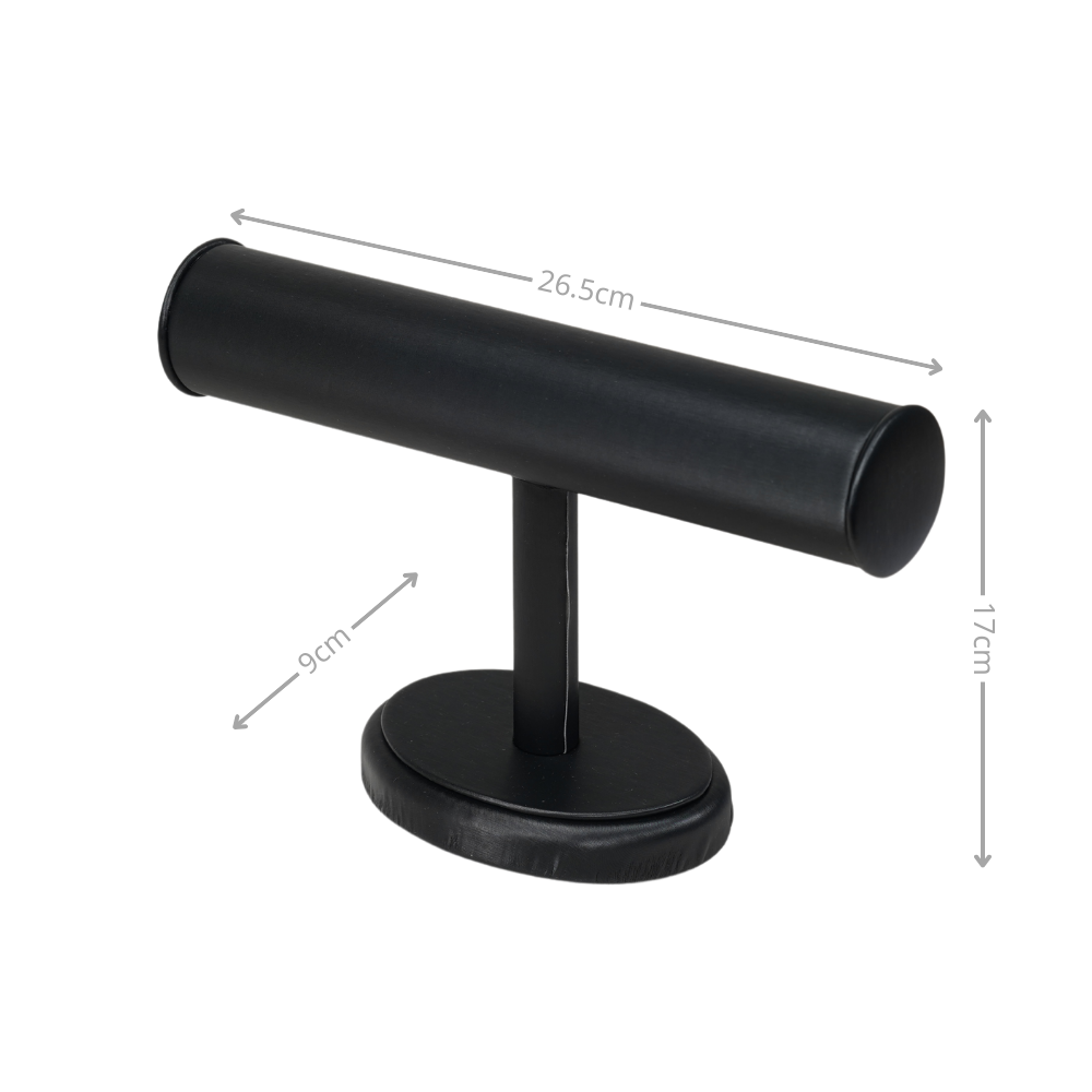 Leatherette black Bangle Holders for Jewellery Display and Organization