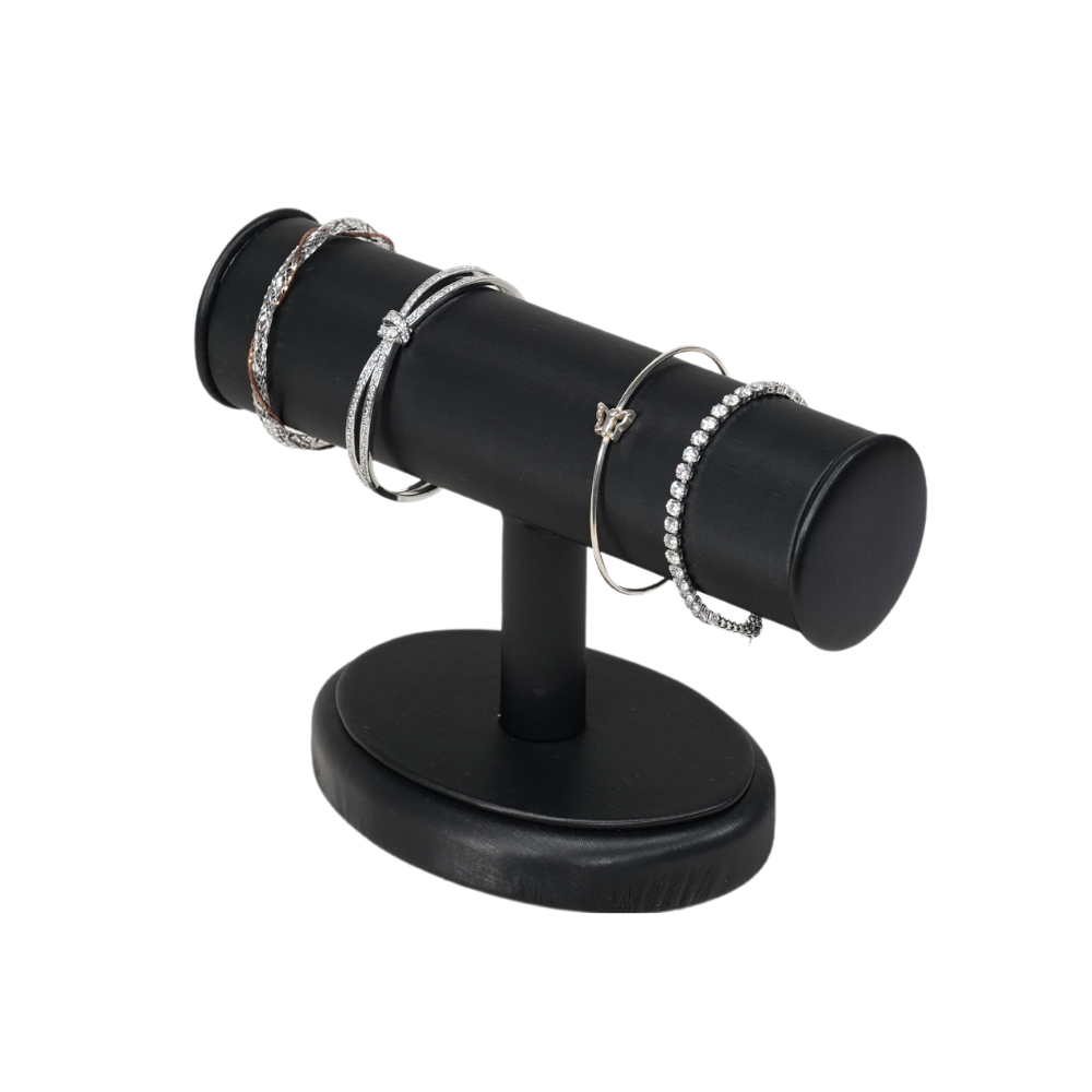 Leatherette black Bangle Holders for Jewellery Display and Organization (small)