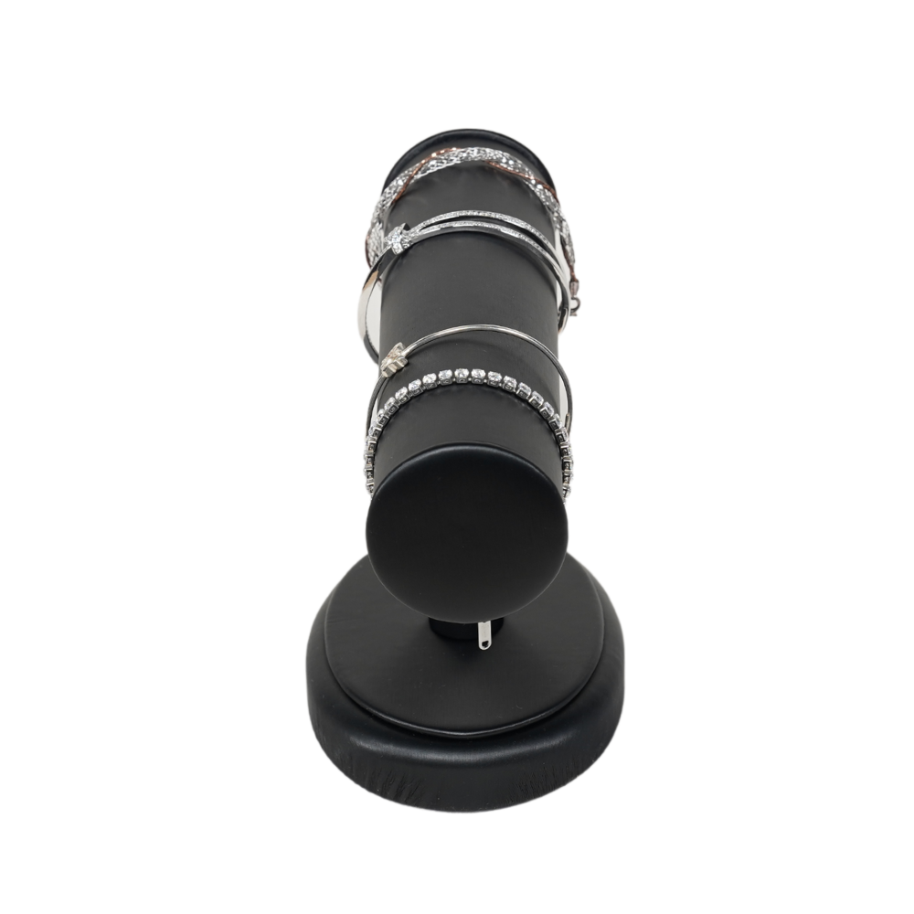 Leatherette black Bangle Holders for Jewellery Display and Organization (small)