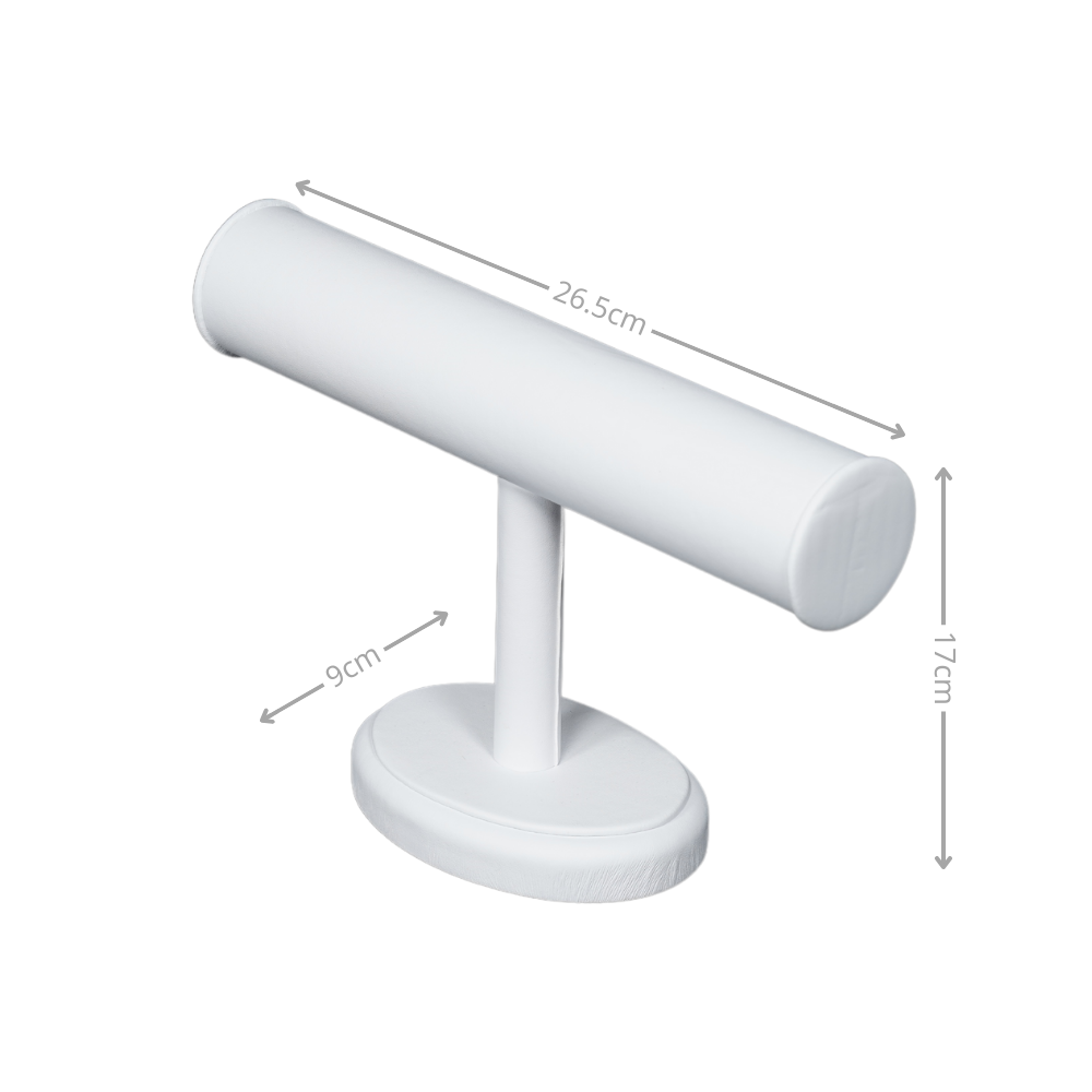 Leatherette white Bangle Holders for Jewellery Display and Organization