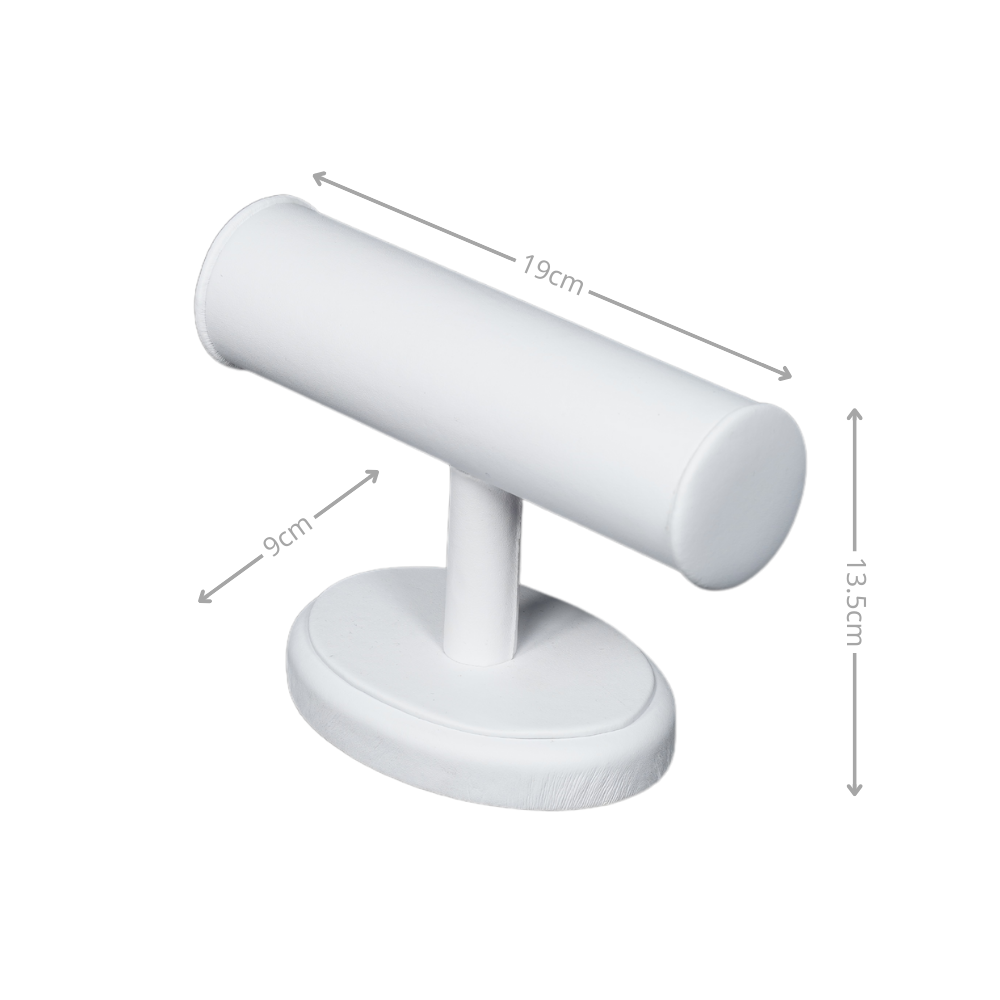 Leatherette white Bangle Holders for Jewellery Display and Organization (small)