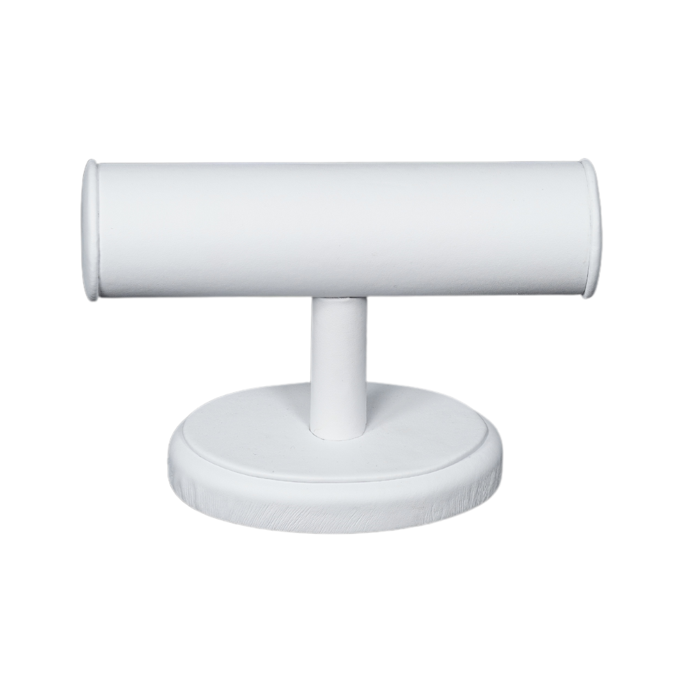 Leatherette white Bangle Holders for Jewellery Display and Organization (small)