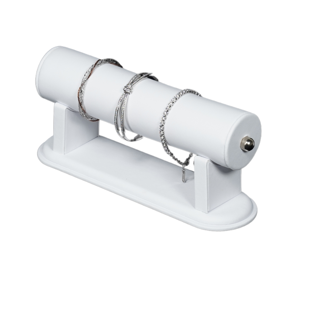 Modern white Leatherette Bracelet Display Stand