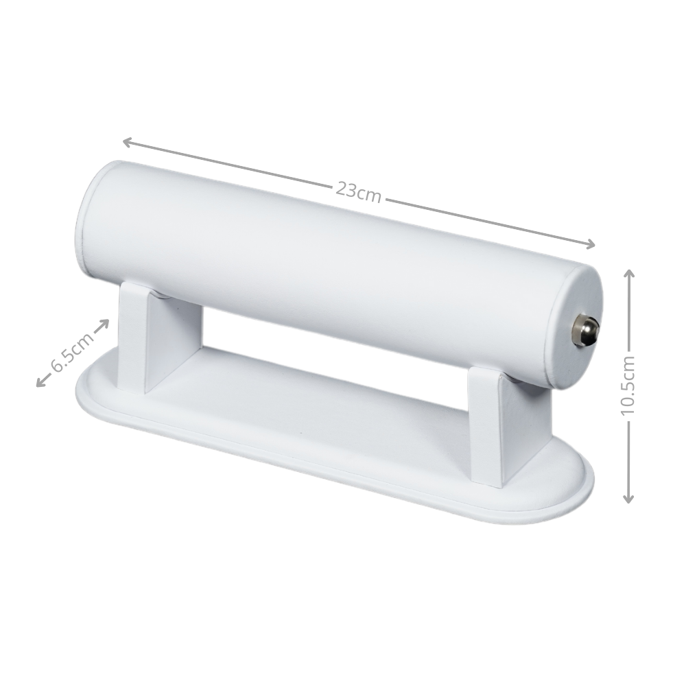 Modern white Leatherette Bracelet Display Stand