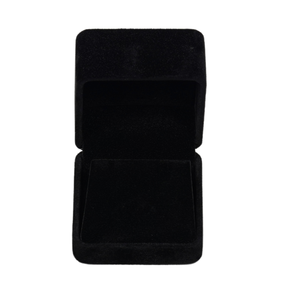 earring box black 745D-EA-1 Velvet black earring box large