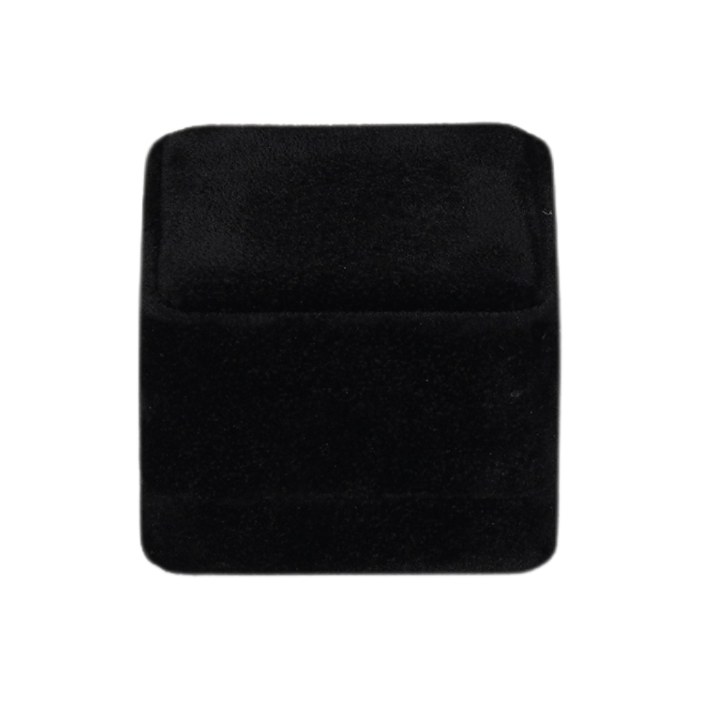 earring box black 745D-EA Velvet black earring box large