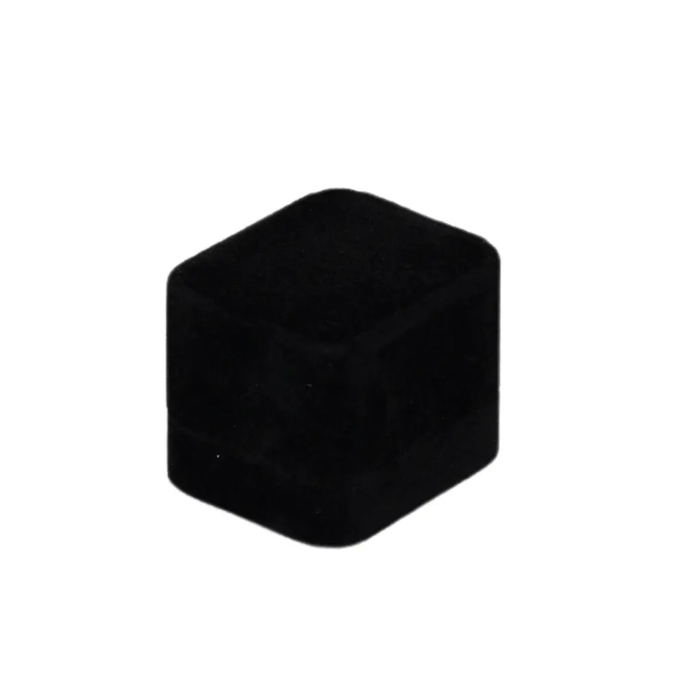 small velvet black earring box