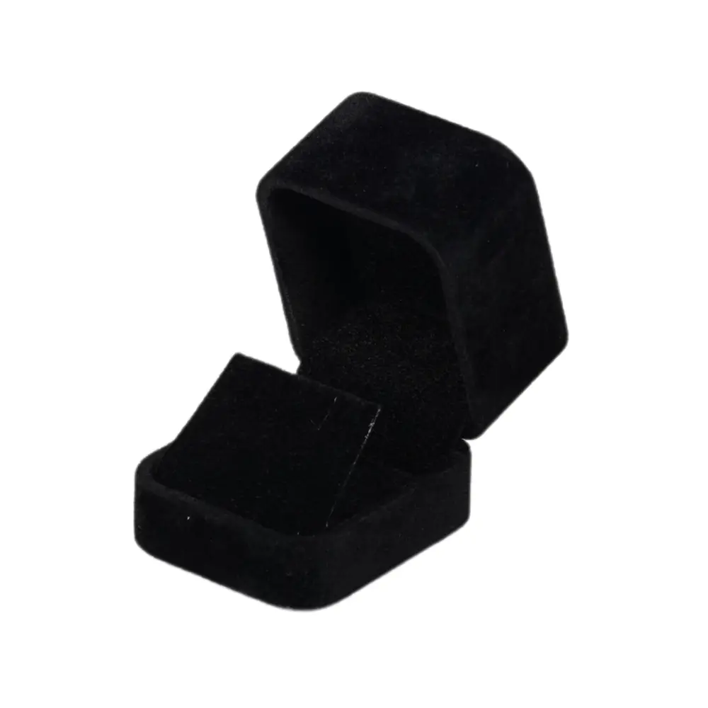 small velvet black earring box