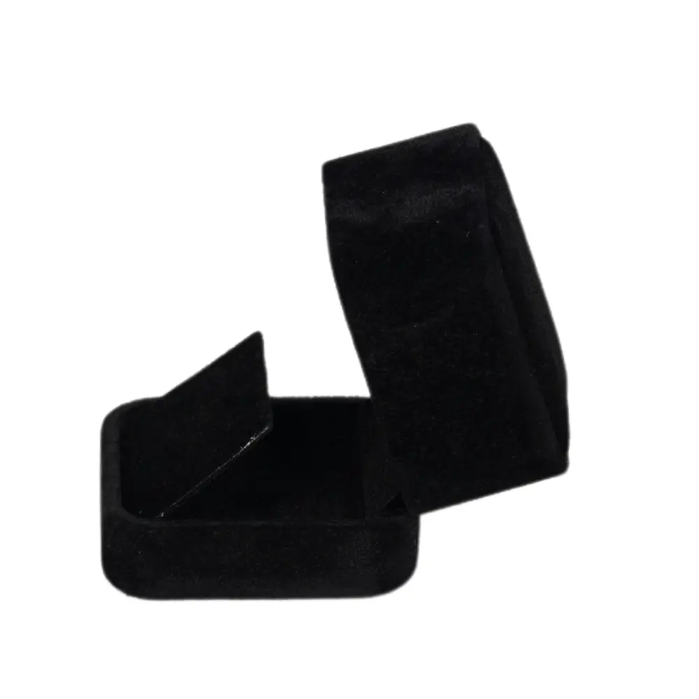 small velvet black earring box