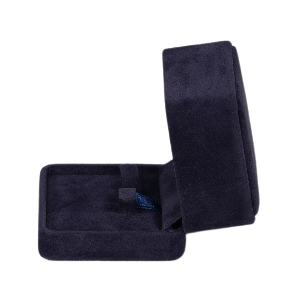 Premium royal blue velvet earring box