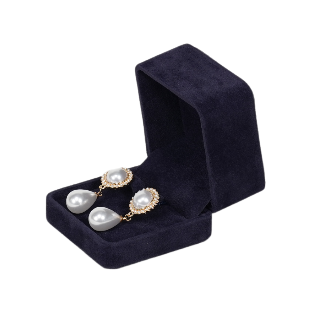 earring box royal blue 745D-EB-6 Premium royal blue velvet earring box