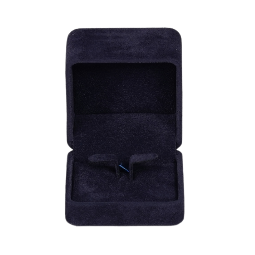 Premium royal blue velvet earring box