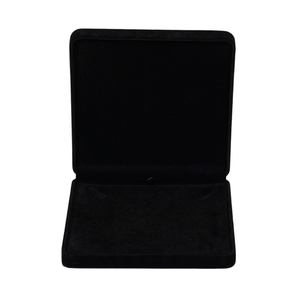 necklace box 745A-N-3 black velvet necklace box