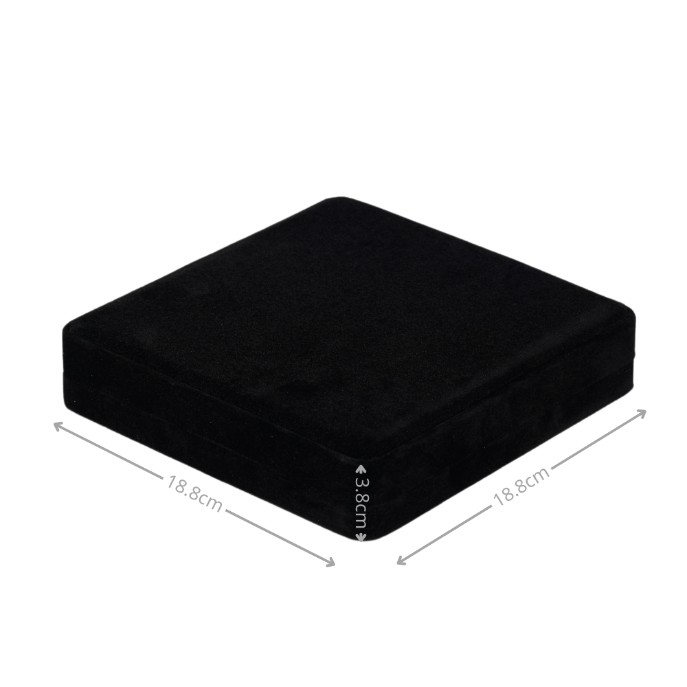 necklace box 745A-N-size black velvet necklace box