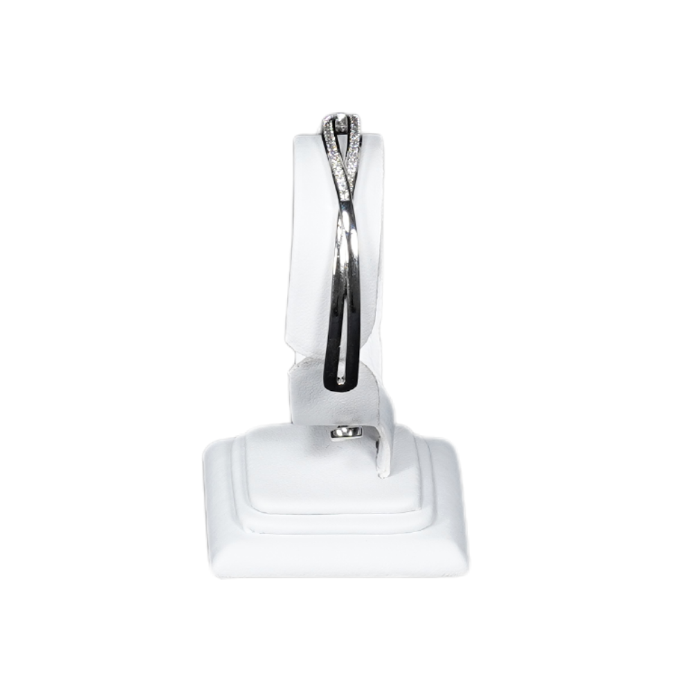 Bangle stand 729I-3 Stylish Faux Leather Bangle and Bracelet Display Stand white