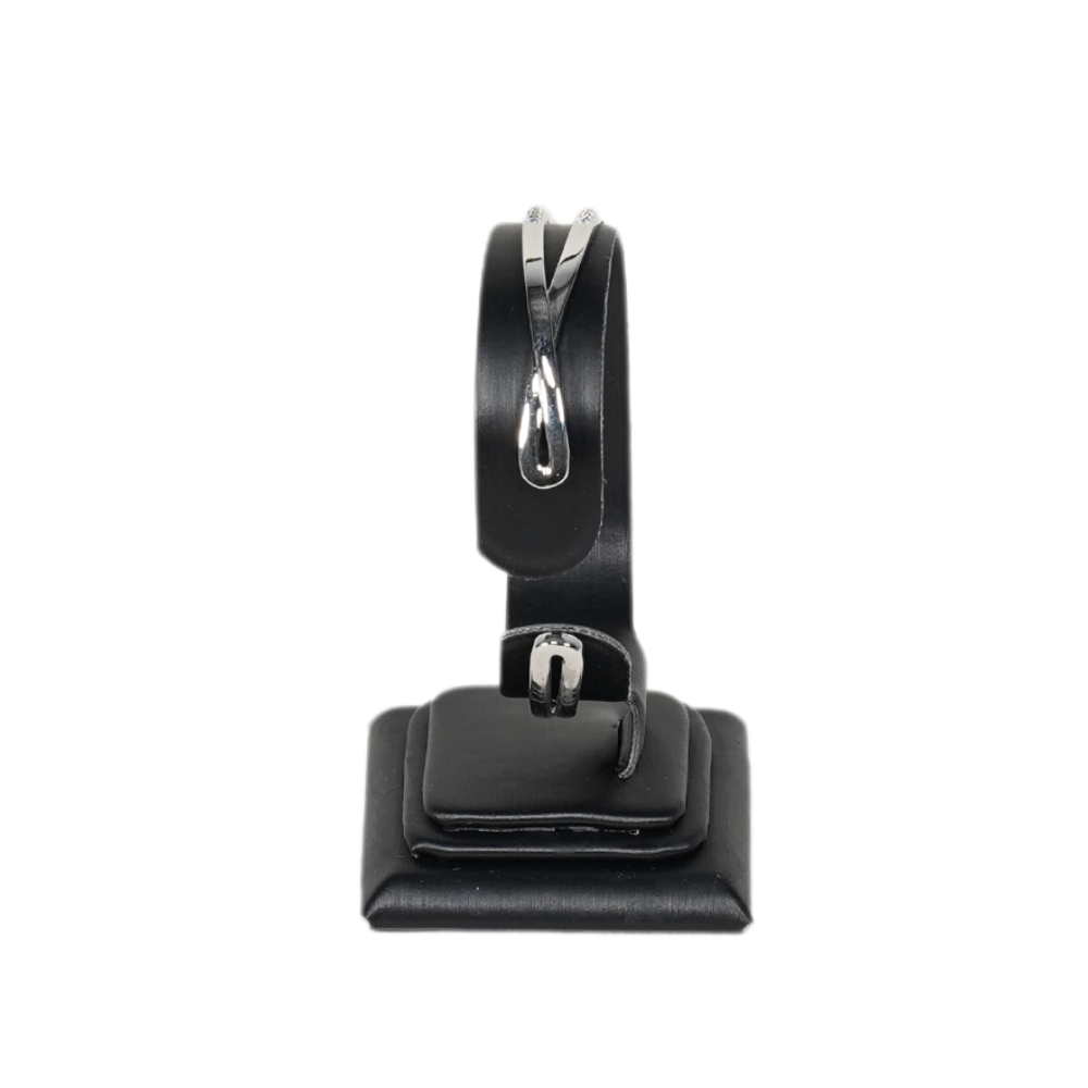 Bangle stand black 729I-4 Stylish Faux Leather Bangle and Bracelet Display Stand black