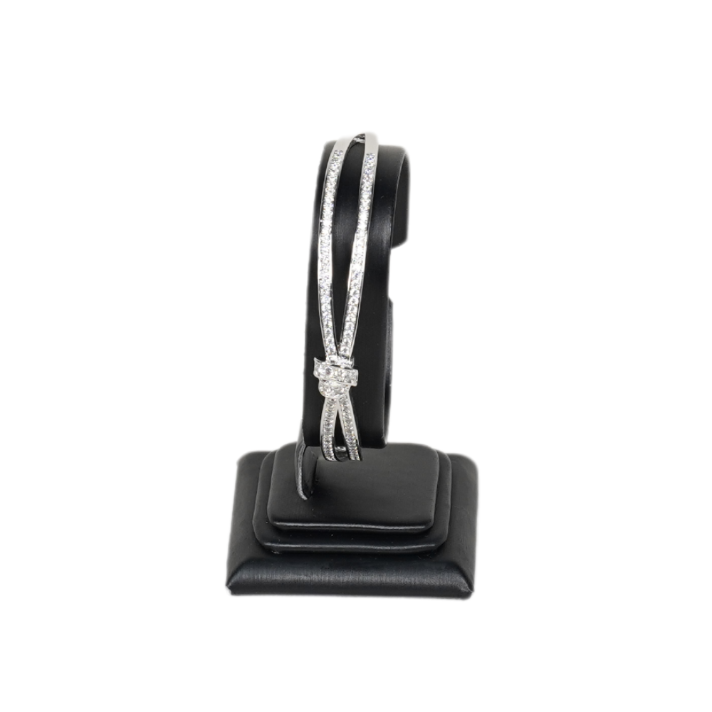 Bangle stand black 729I-5 Stylish Faux Leather Bangle and Bracelet Display Stand black