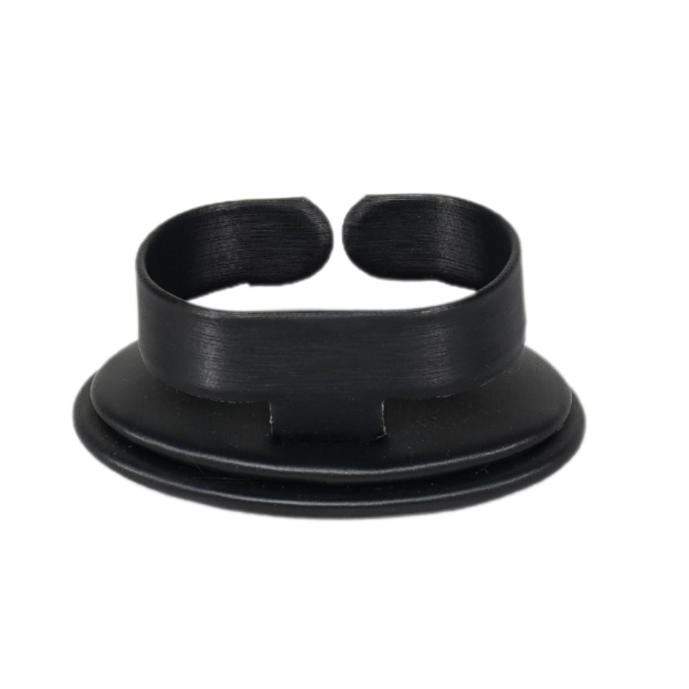 Elegant Faux Leather Horizontal C-Shaped Bangle holder black