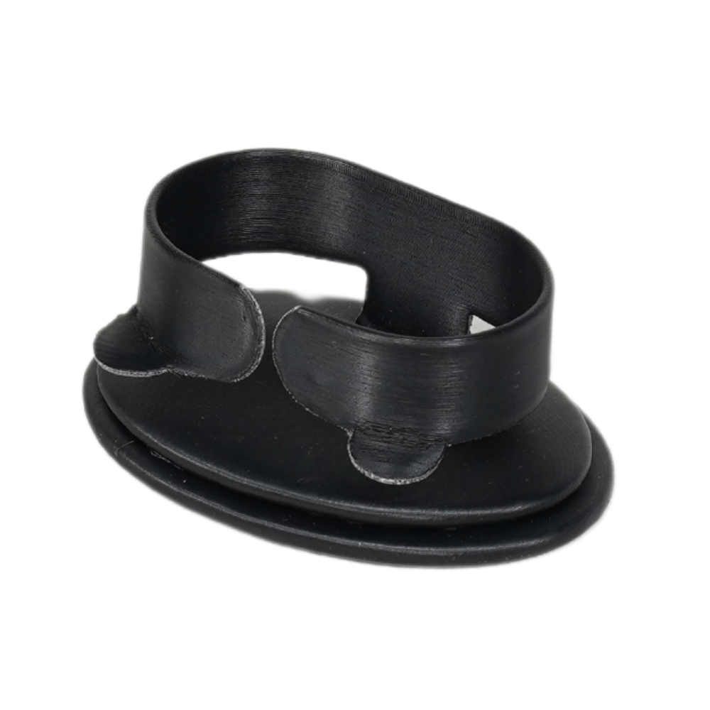 Elegant Faux Leather Horizontal C-Shaped Bangle holder black