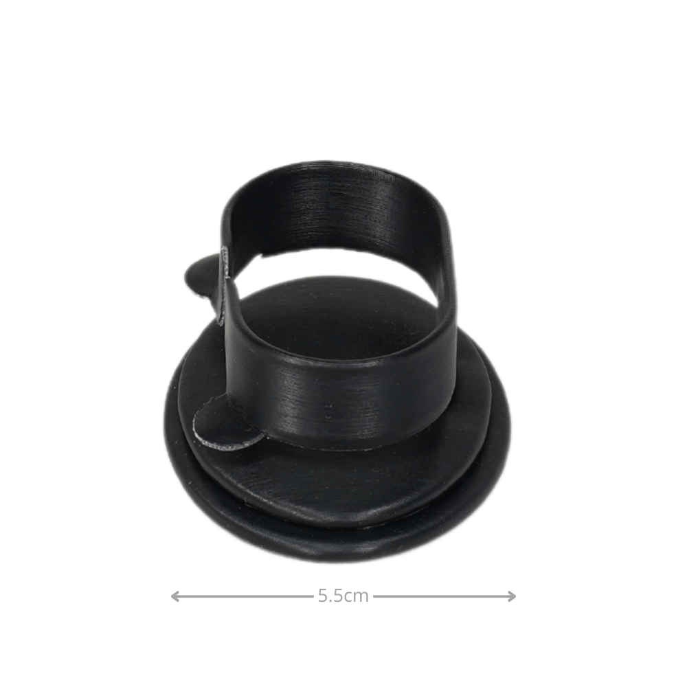 Elegant Faux Leather Horizontal C-Shaped Bangle holder black