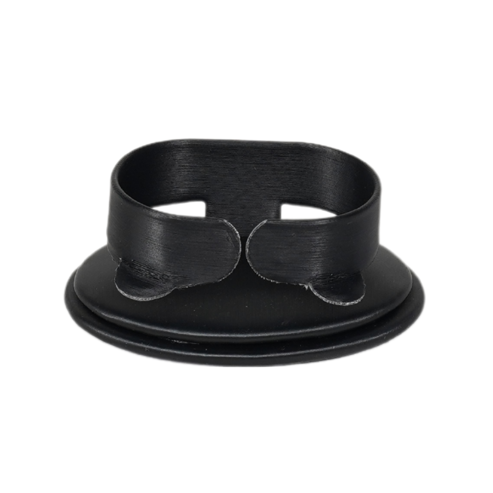 Elegant Faux Leather Horizontal C-Shaped Bangle holder black