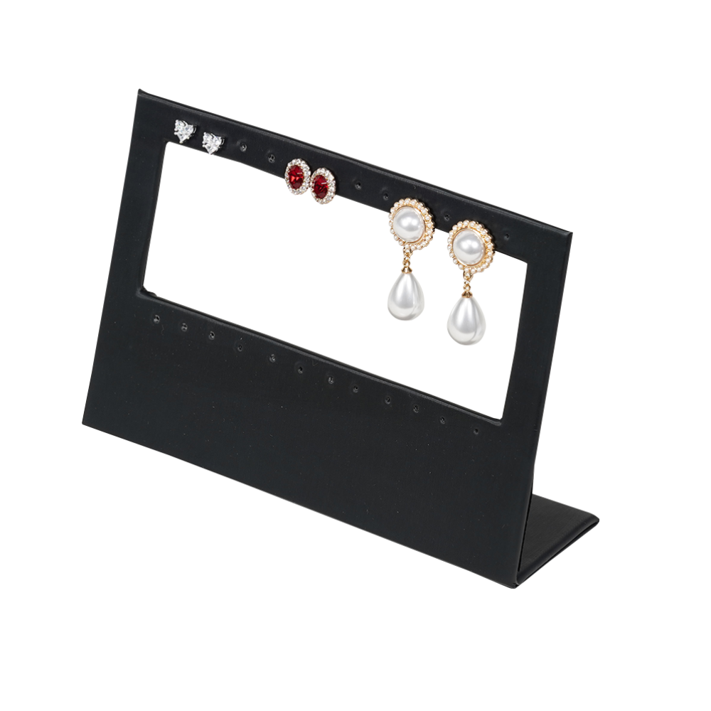 black Sleek Rectangular Earring Display Stand