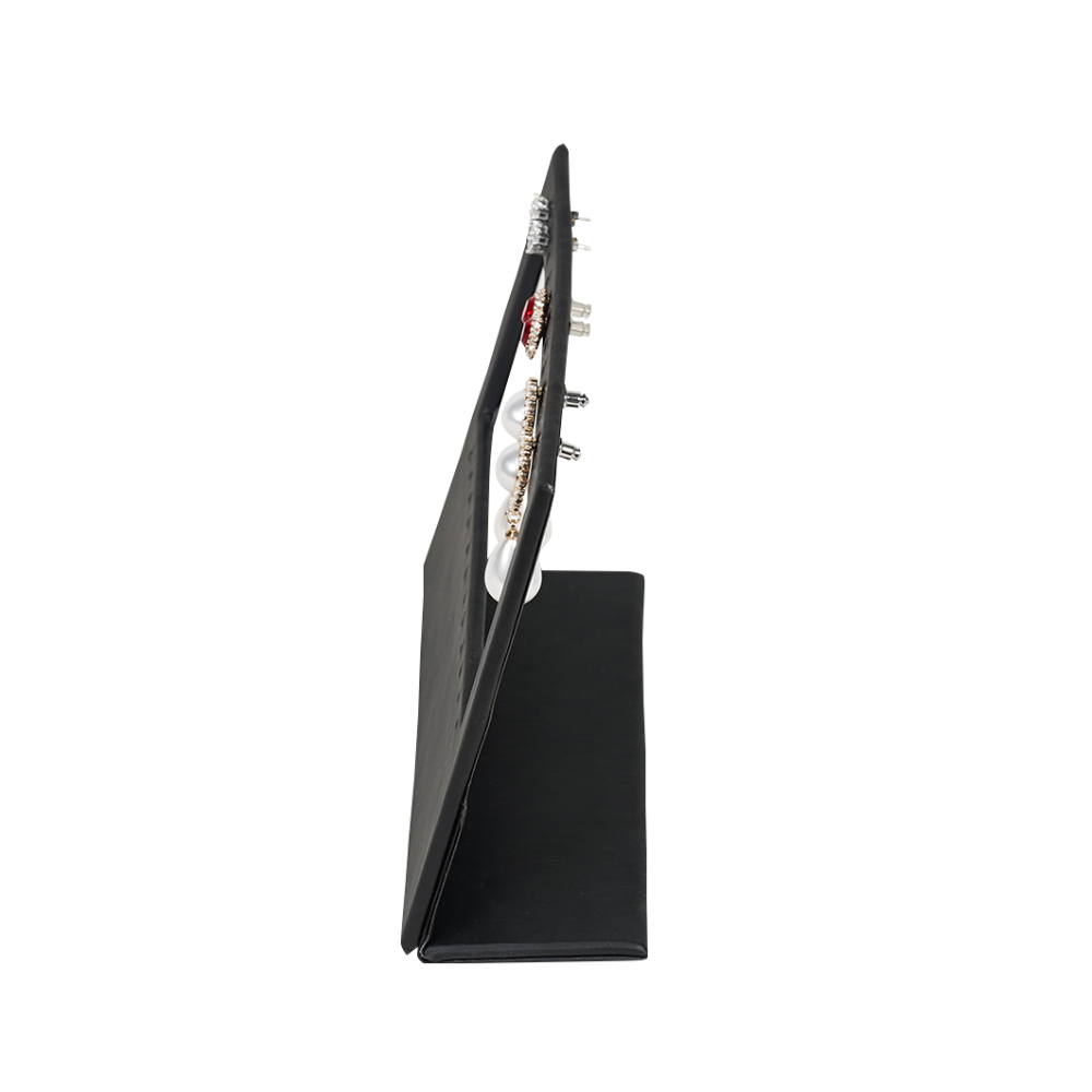 black Sleek Rectangular Earring Display Stand