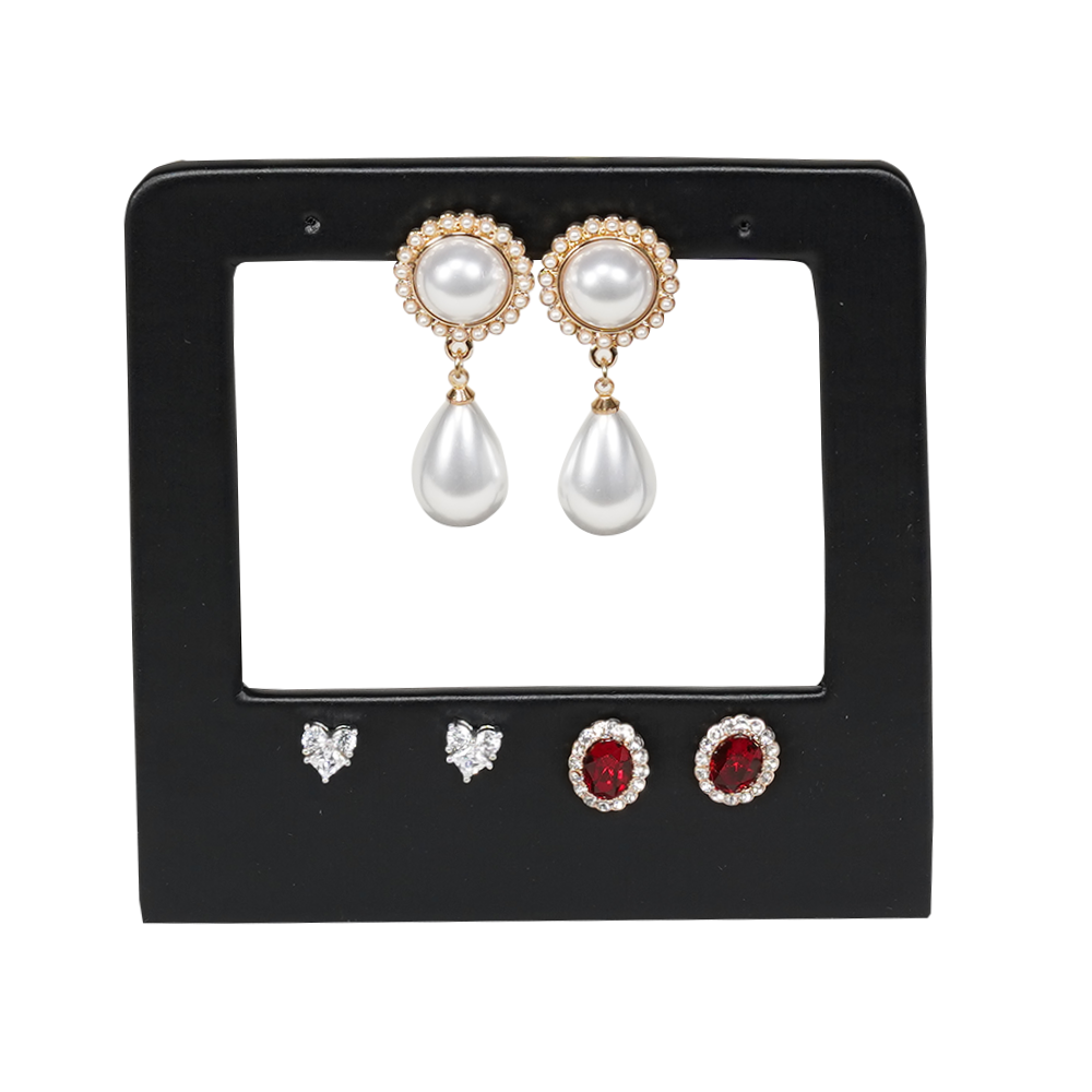 black Sleek Rectangular Earring Display Stand(small)