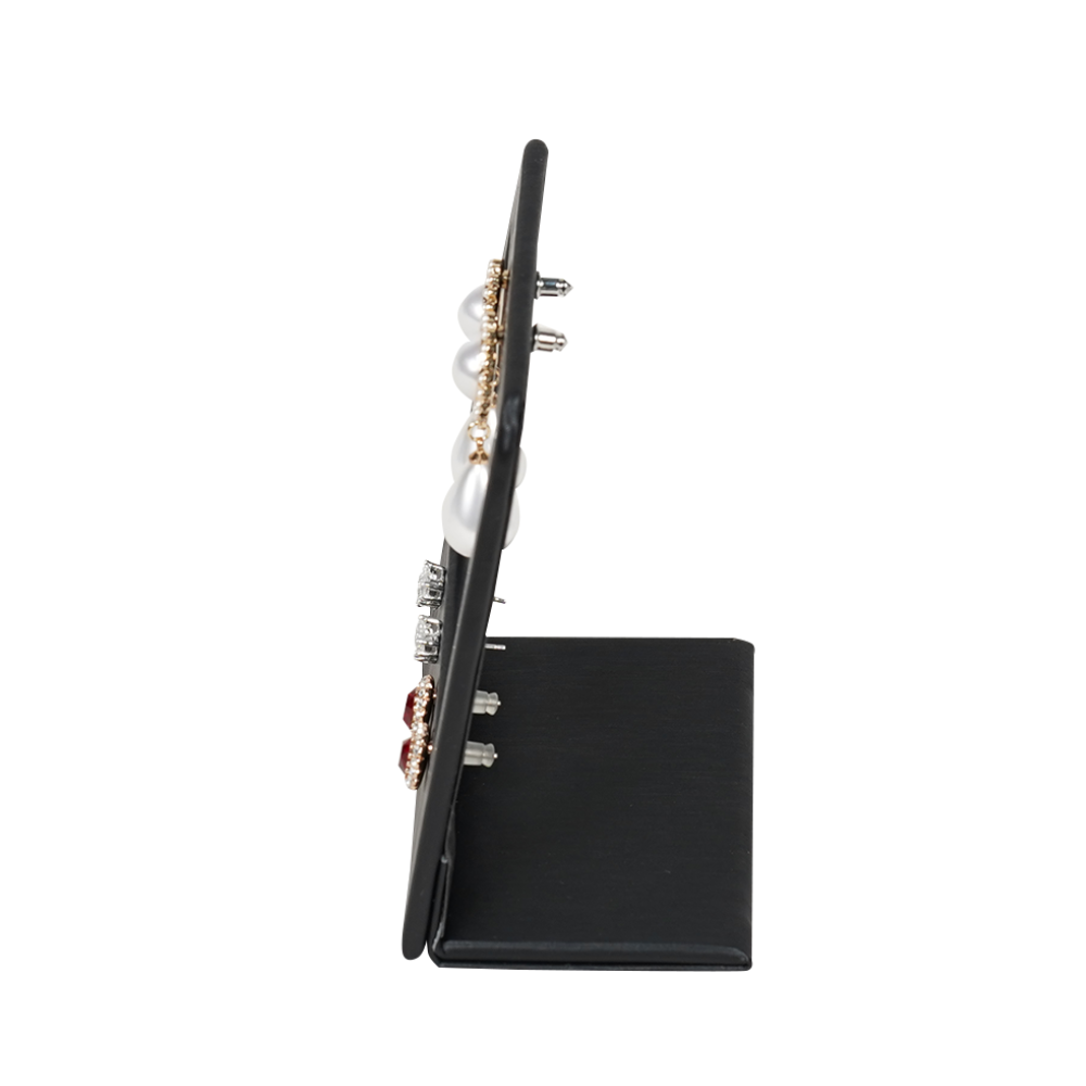 Earring Stand black 718CS-7 black Sleek Rectangular Earring Display Stand(small)