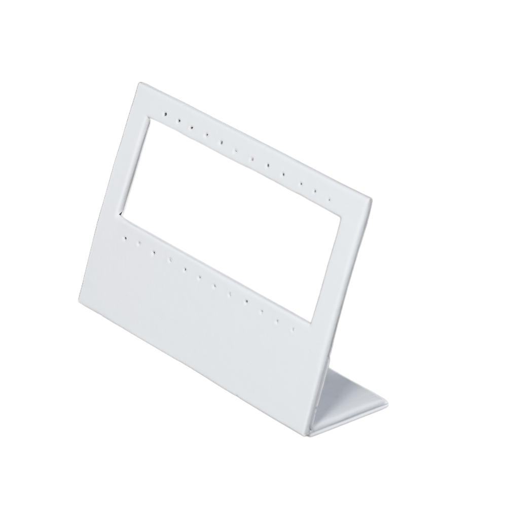 white Sleek Rectangular Earring Display Stand