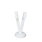 Sophisticated White Faux Leather Earring Display Holder - large