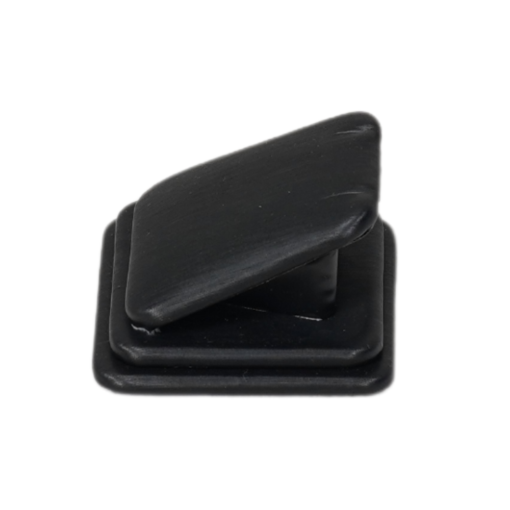 Elegant Faux Leather Rounded Corner Ring display holder - black