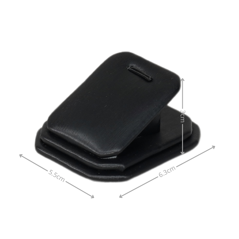 Elegant Faux Leather Jewelry Display Set - pednant black