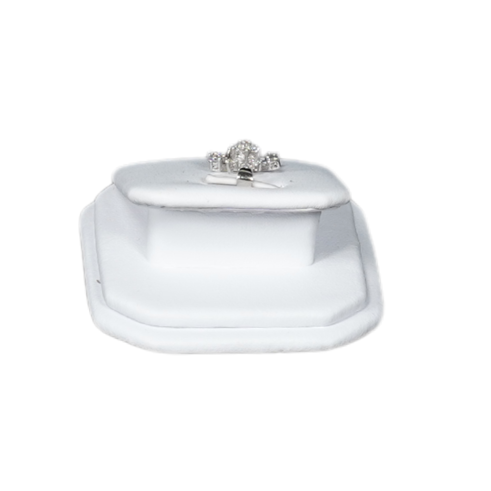 Elegant Faux Leather Jewelry Display Set - pendant holder white