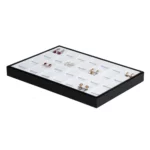 Stackable jewellery tray Earring Organiser angle view with earring TE81