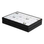 Stackable jewellery tray Earring Organiser angle view with earring01 TE81