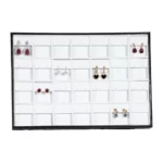 Stackable jewellery tray Earring Organiser top view with earring TE81