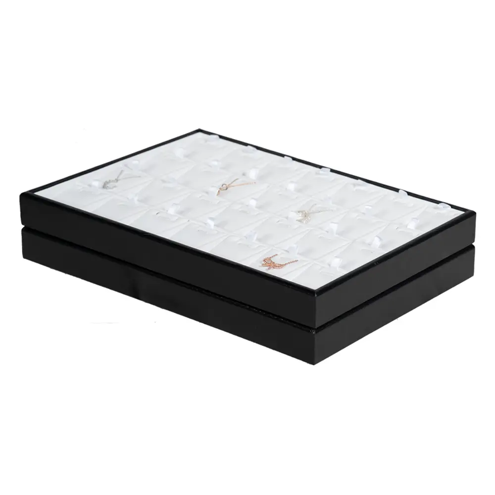 Stacking Jewellery Tray Necklace Organiser Tray angle view with necklace 2 TRP82