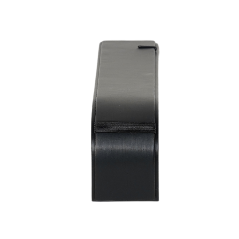 black Sleek Faux Leather Bracelet Display Stand with Secure Hooks