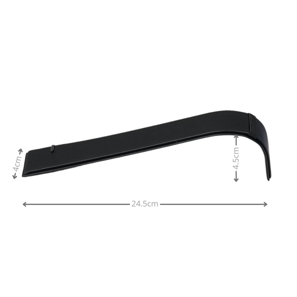 black Sleek Faux Leather Bracelet Display Stand with Secure Hooks