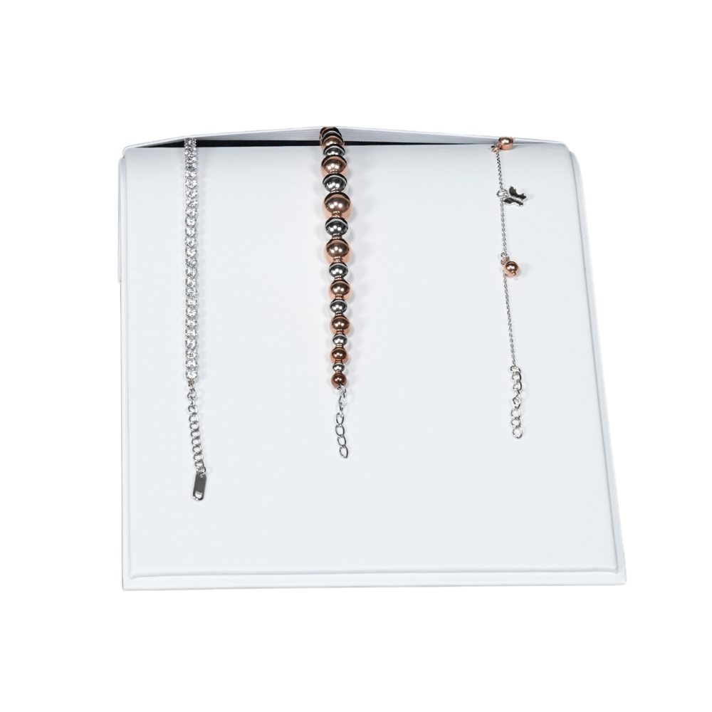 white Sleek Streamlined Bracelet Display Stand