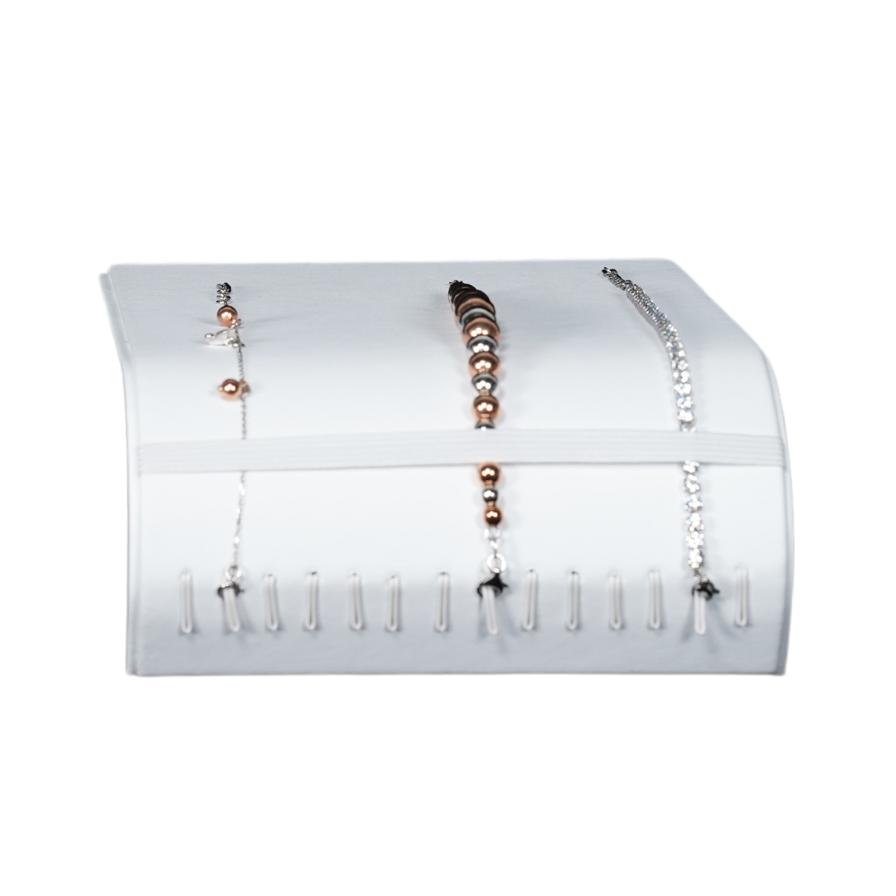 white Sleek Streamlined Bracelet Display Stand