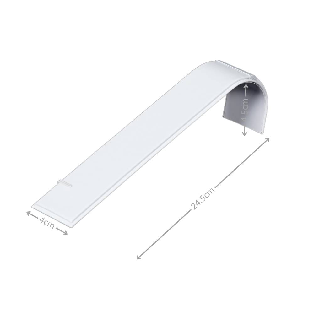 white Sleek Faux Leather Bracelet Display Stand with Secure Hooks