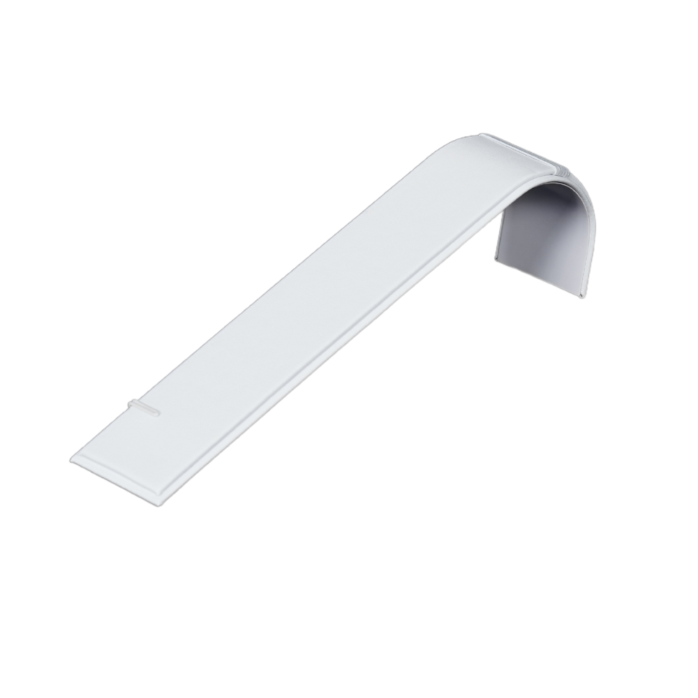 white Sleek Faux Leather Bracelet Display Stand with Secure Hooks