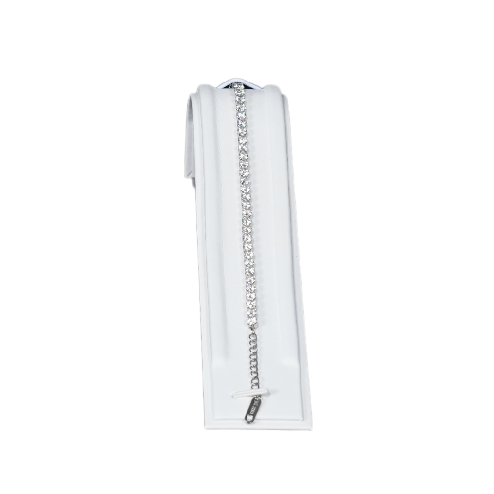 bracelet stand white 717T-3 white Sleek Arch Design Bracelet Display Stand with Secure Hook and Elastic Band
