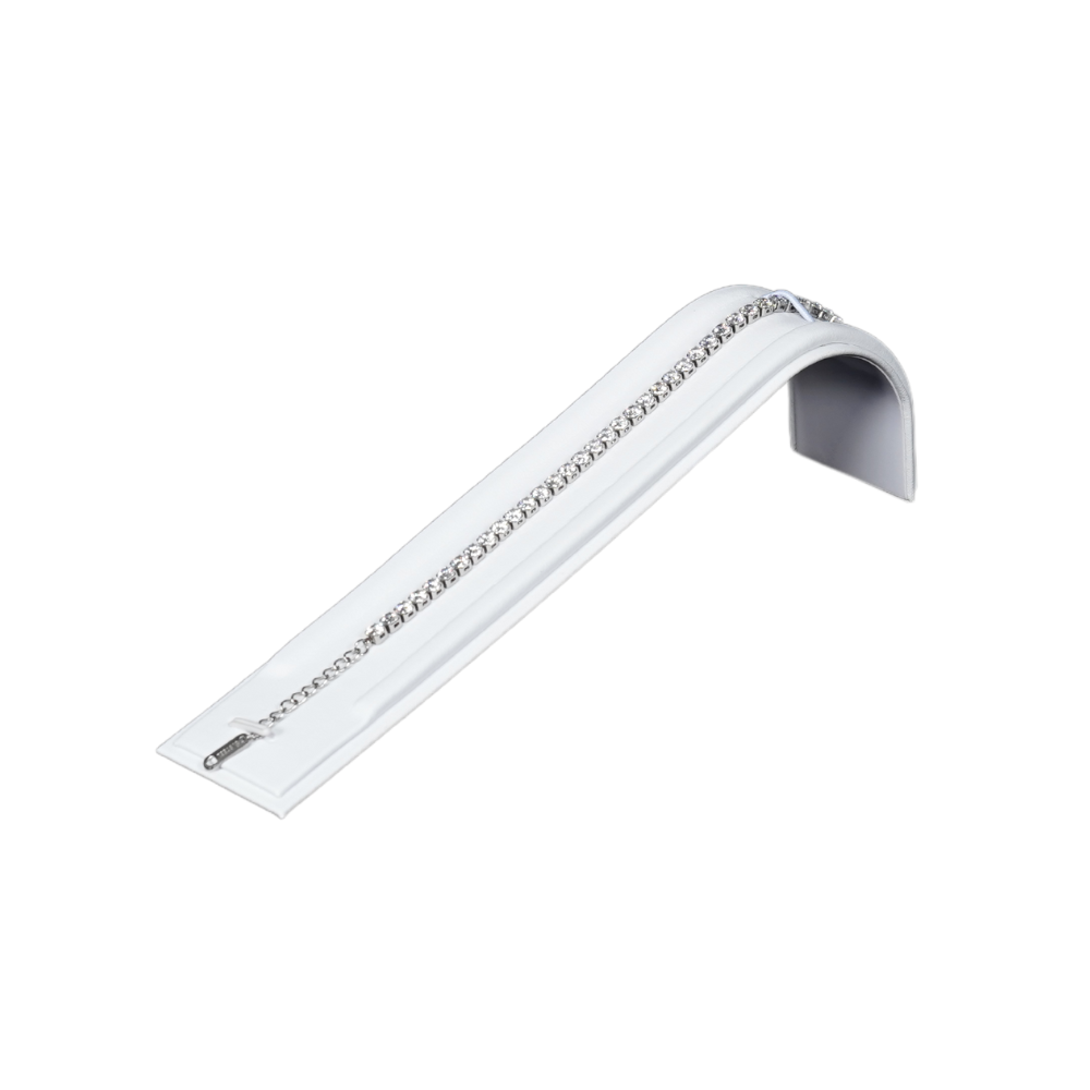 bracelet stand white 717T-4 white Sleek Arch Design Bracelet Display Stand with Secure Hook and Elastic Band